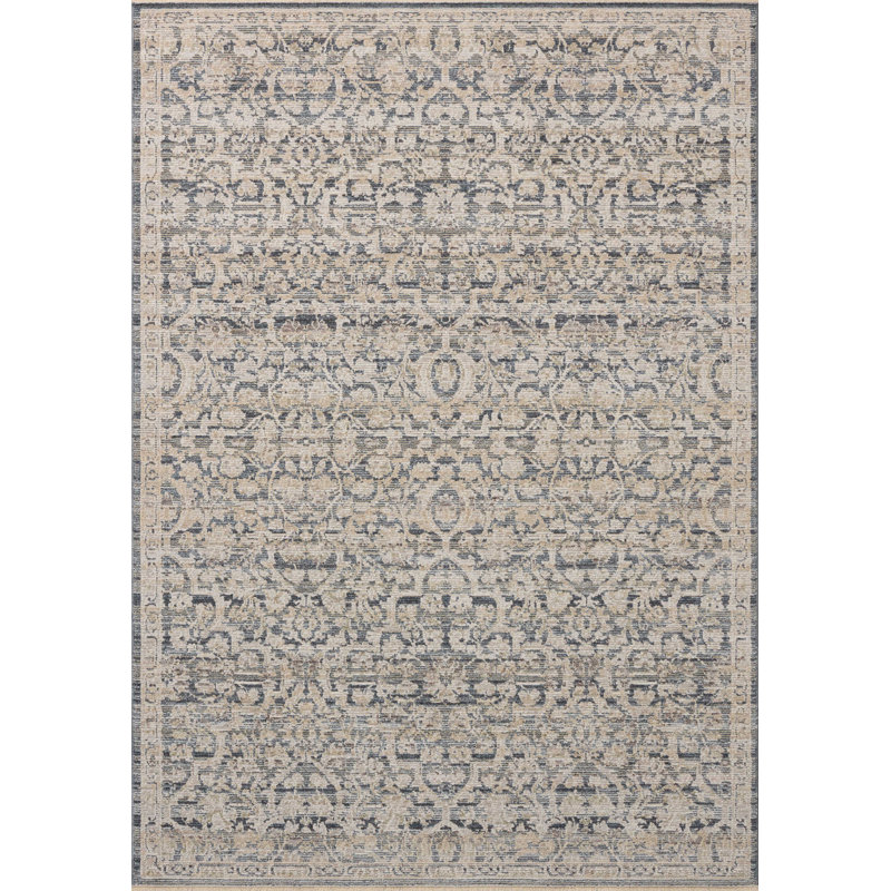 Tapis denim / naturel Loloi Forlini, Rectangle 6 pi 3 po x 9 pi 3 po