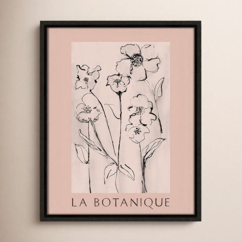 Collection d'affiches botaniques "La Botanique" par Susan Jill, Cadre flottant espresso, Non, H 15,5 po x l 12,5 po x P 2 po