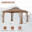 13 Ft. W x 11 Ft. D Steel Patio Gazebo with Netting-93864931