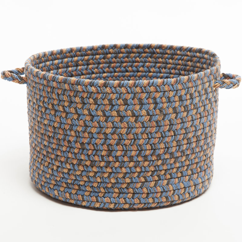 Panier en tissu Bar Harbor, H 8 po x l 10 po x P 10 po, 23 pintes, Bleu denim