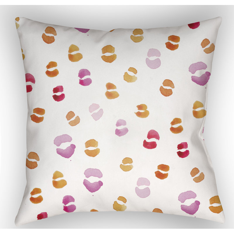  Lips Indoor/Outdoor Throw Pillow, 18" H x 18" W x 4" D