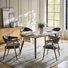 Milford Mid-Century Modern Dinning Chair with Ergonomic Curved Backrest