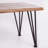 Rustic Metal And Wood Outdoor Coffee Table, Top, 18" X 43" 18", Appearance Finish Table With Iron Legs For Use,