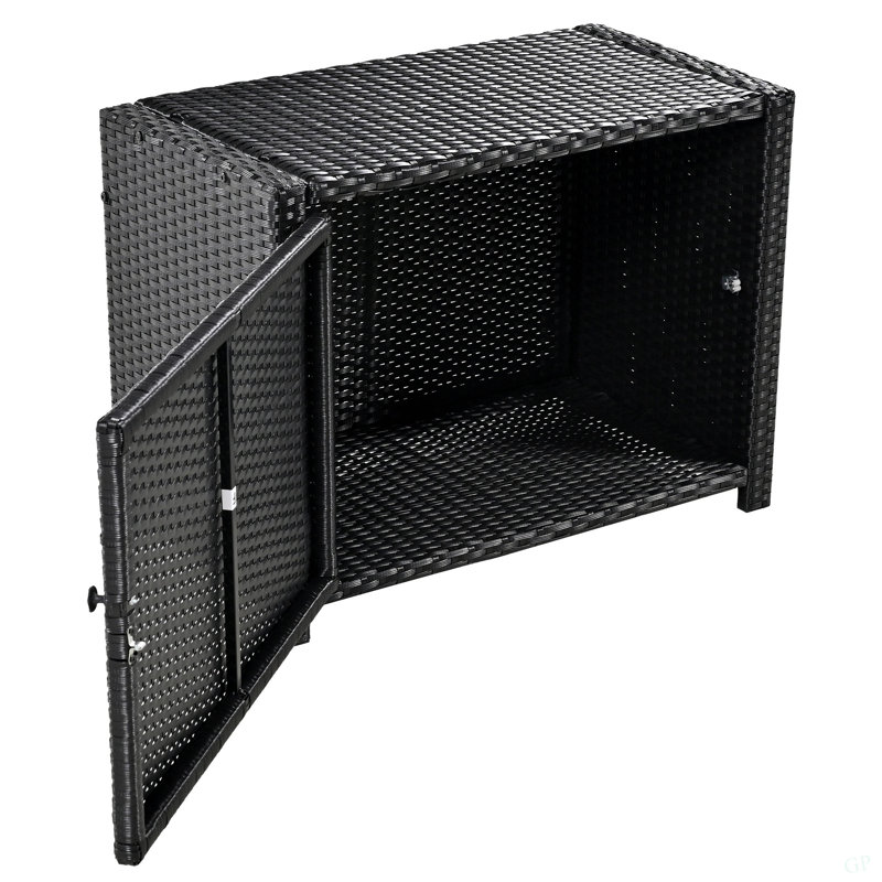 Ensemble de canapés modulaires en rotin pour l'extérieur avec cadre mini spa, sièges en bois et espaces de rangement, gris