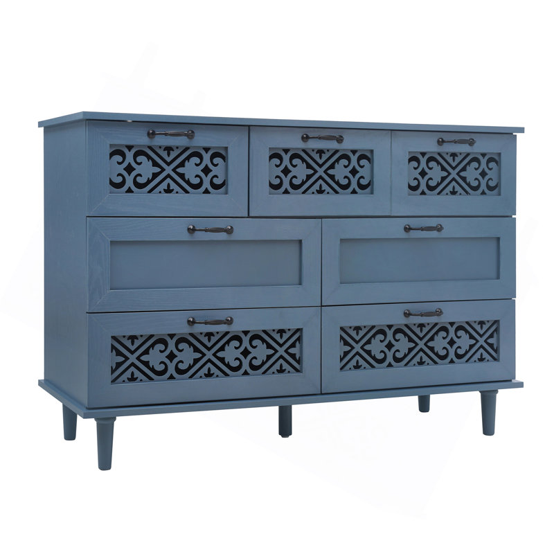 Armoire à 7 tiroirs, mobilier américain, idéale pour la chambre à coucher, le salon et le bureau