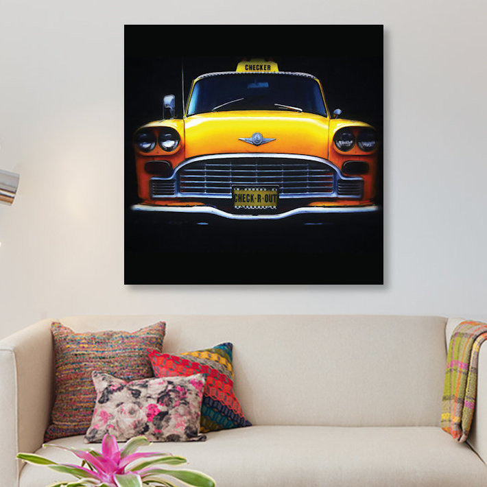 « check r out », impression sur toile, H 12 po x l 12 po x P 1,5 po, Pas de tapis, Toile tendue