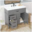 Ensemble de tiroirs de meuble-lavabo gris-121101128