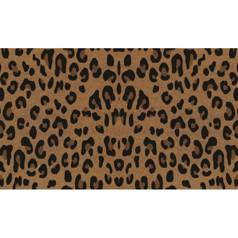 Leopard Print Coir Doormat, 18" W x 48" L
