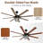 66 "Modern Two-Color Blade Ceiling Fan With 6 Speed And 8 Blades