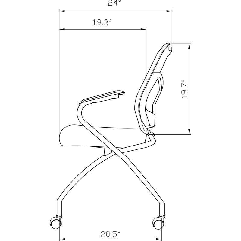 Metal Stackable Nesting Chair ( Set of 2 )
