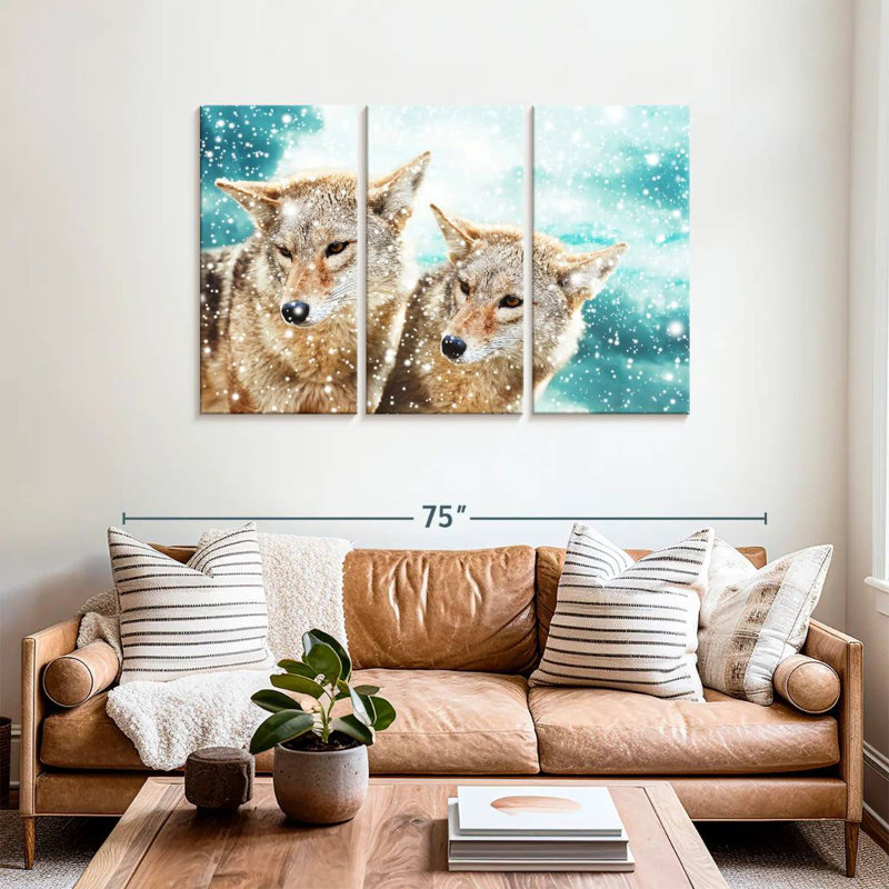 Brampt Coyote Pair, 36" H x 57" W