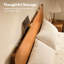 Cadre de lit grand japonais avec tête de lit avec rangement, lit plateforme en bambou, table de chevet mobile, station de charge, assemblage sans outil, noyer naturel-908781623