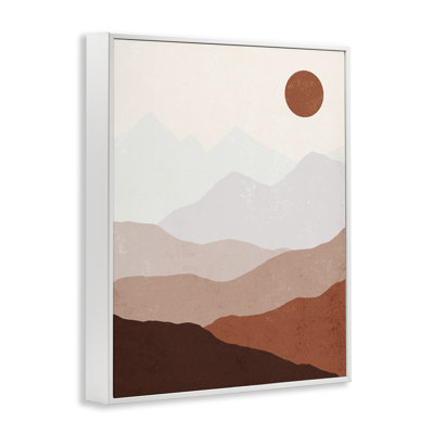 Après-midi soleil sur les montagnes, art de la giclée encadrée par Ahmed Idah Hussein bk-018