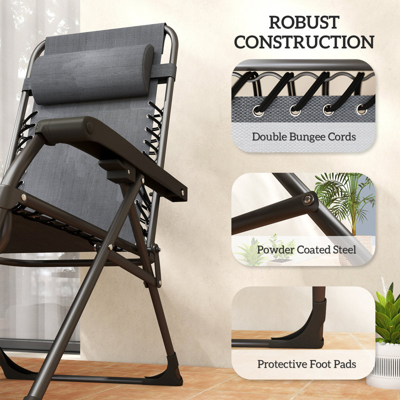 Outdoor Lounge Chair, Dark Grey