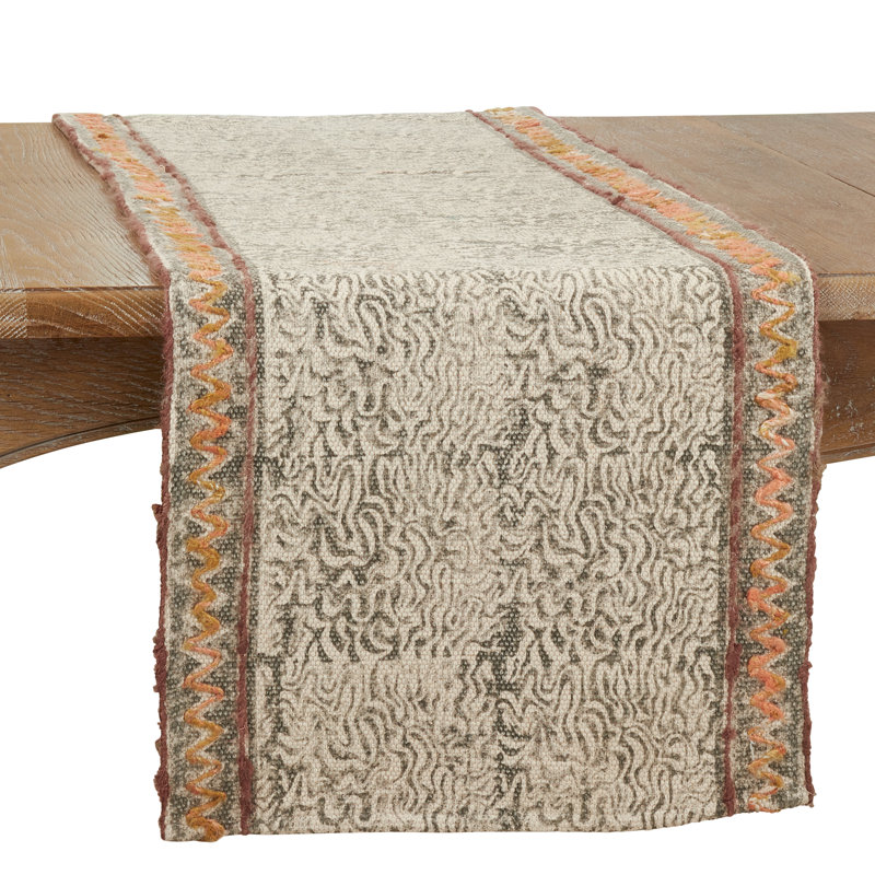 Geometric 100% Cotton Table Runner