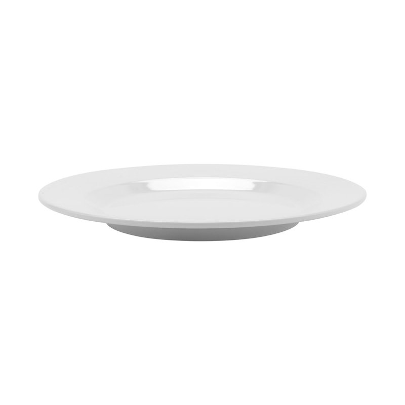 Assiette plate en mélamine texturée GET PT-10-MN-W, 10,5 po, blanc (ensemble de 12)