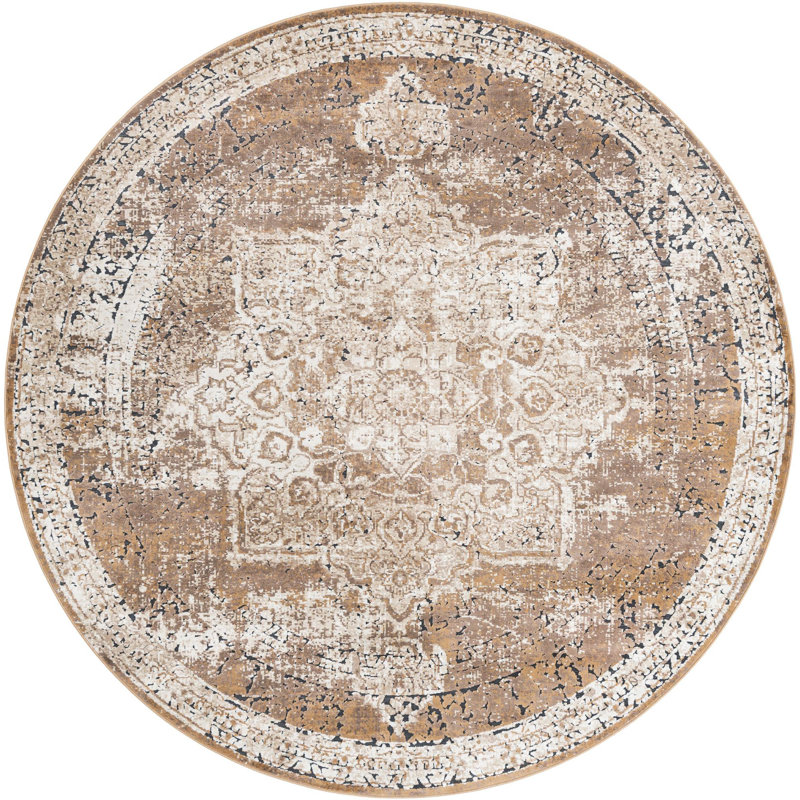 Anayaa Geometric Indoor Rug, Round 7'10"