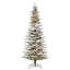 Utica Flocked Fir Slim Artificial Christmas Tree-2132972865