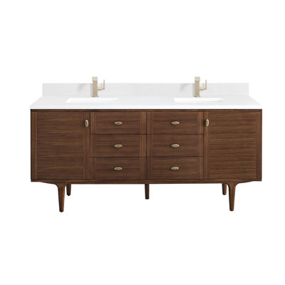 Amberly 60" Double Bathroom Vanity Set