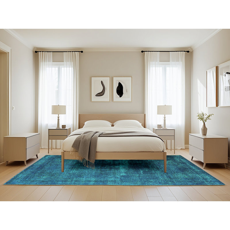 Tapis oriental en laine / polyester tissé à la machine Cvijan, Rectangle 5 pi x 8 pi