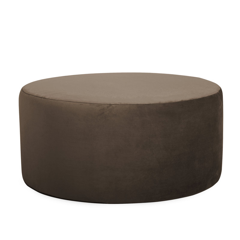 Repose-pieds de couleur unie Azemar, Velours performance Bella Bella