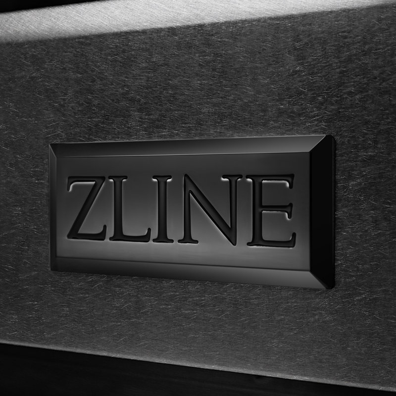 ZLINE Autograph 36 in. Paramount Gas Range in Black Satin Stainless Steel and Gold Accents, Champagne Bronze