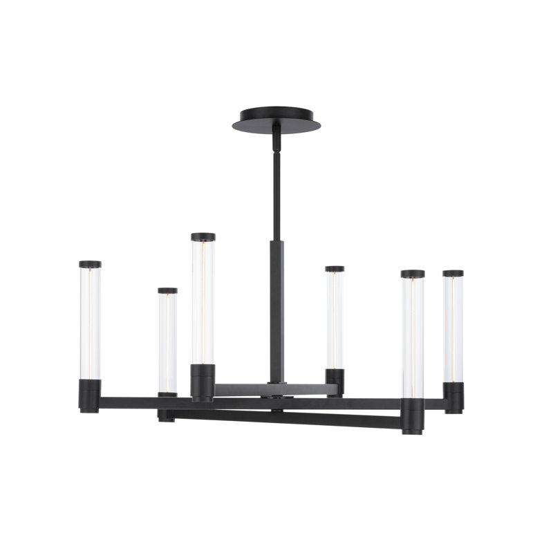 Jedi 6 - Light LED Chandelier, Black