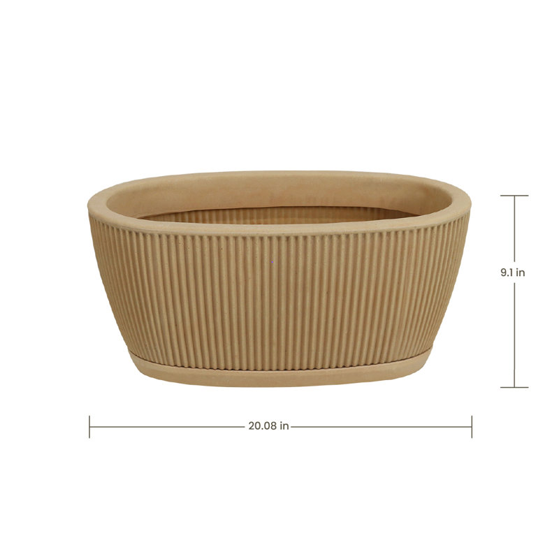 Chunchula ECOBO 20.1inches Wide Eco -Friendly Flower Planter Box,Garoa Indoor/Outdoor Four Season, Terracota