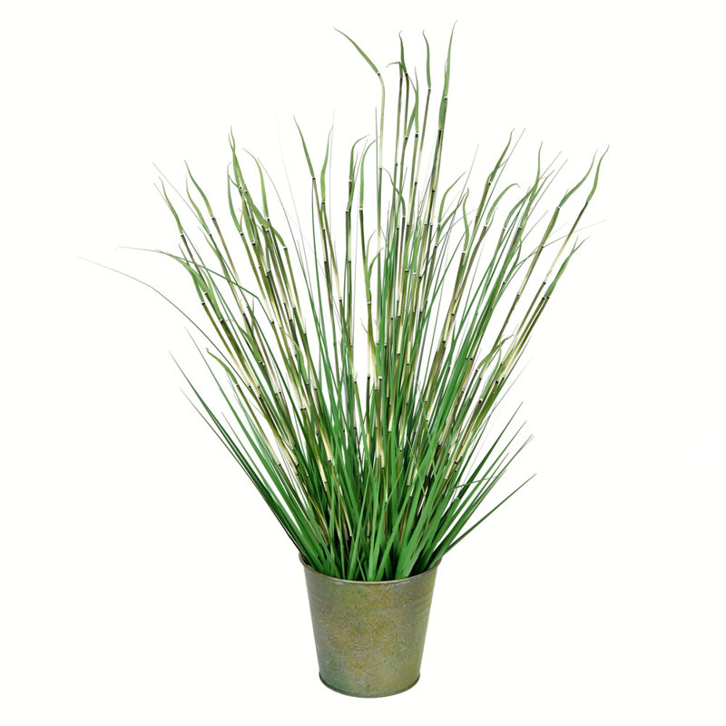 Herbe artificielle en pot, H 41 po x l 18 po x P 18 po