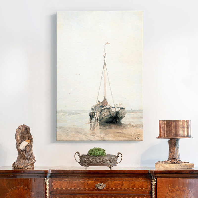 «Vintage Nautical Print II», reproduction sur toile encadrée, H 19 po x l 13 po