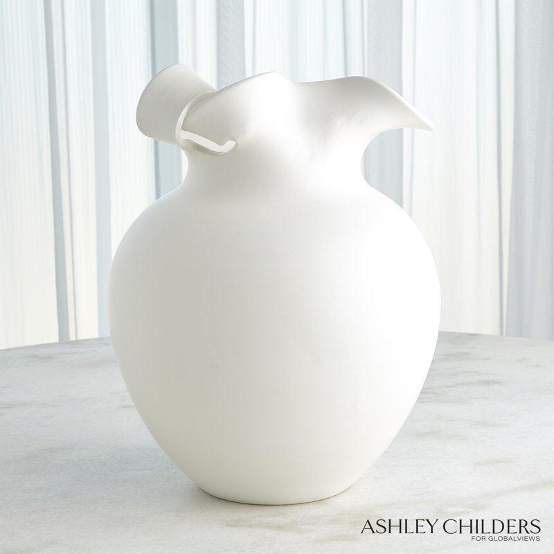 Charlotte Vase-White