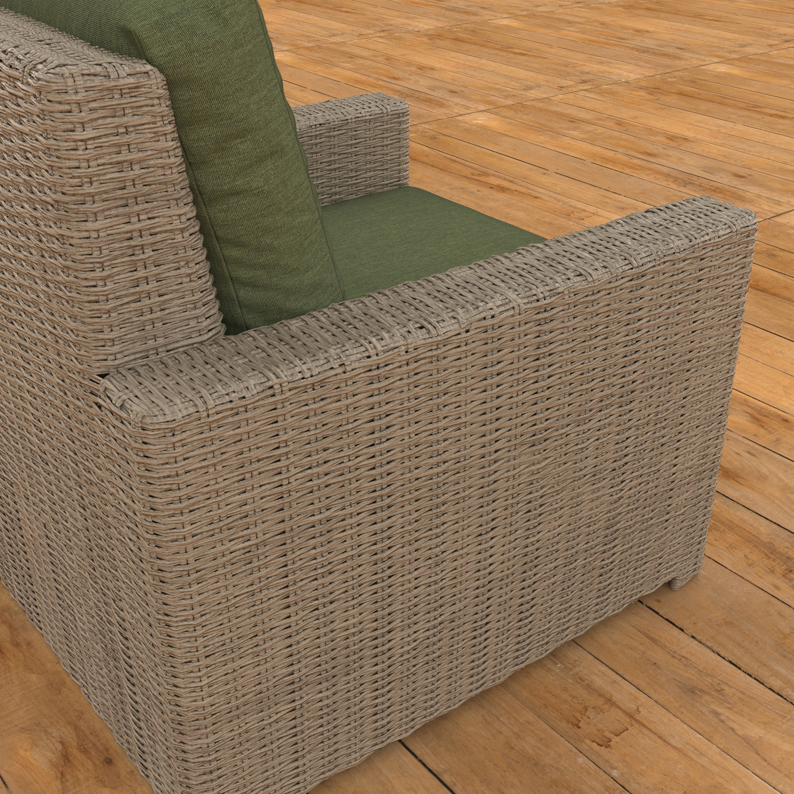 Henri Sunbrella® Patio Lounge Chair, Sunbrella Canvas Fern