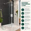 1050mm W x 2000mm H Frameless Wet Room Glass Screens with Clear Glass
