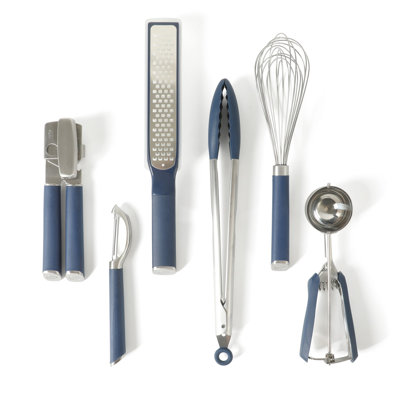 Calphalon Edge 6 Piece Stainless Steel Kitchen Gadgets Set- Navy Blue
