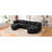 Boneless Modular 114.9" With Unique Curved Modules, Comfortable Seating, And Boucle Fabric For Living Room, 6 Seats, Black - Combined Design, Deep Soft & Wear-1676931119