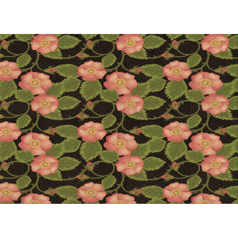 Floral Indoor Rug, Rectangle 4' x 6'