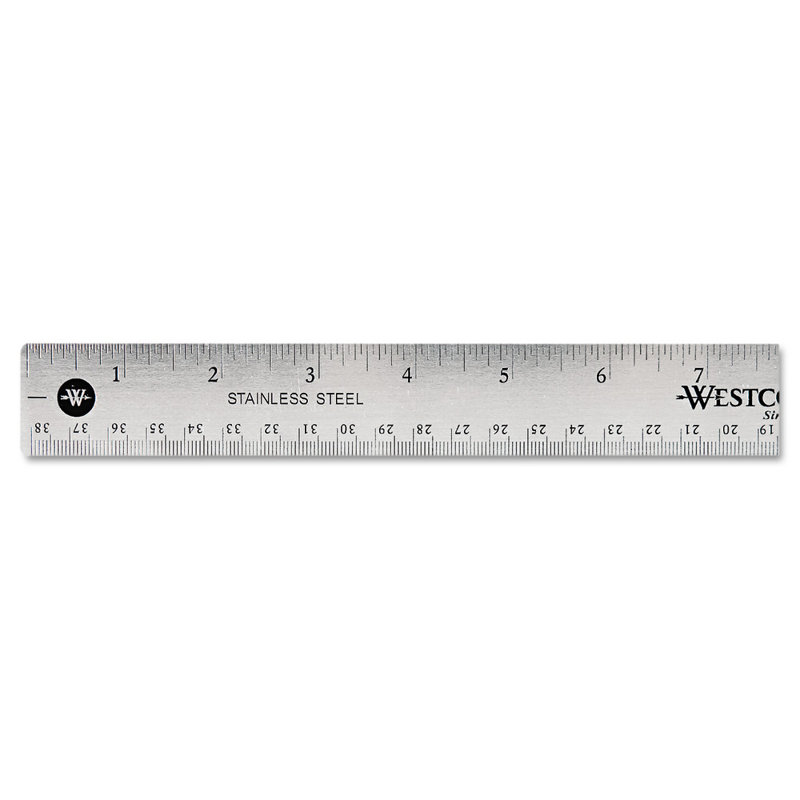 Règle de bureau en acier inoxydable westcott