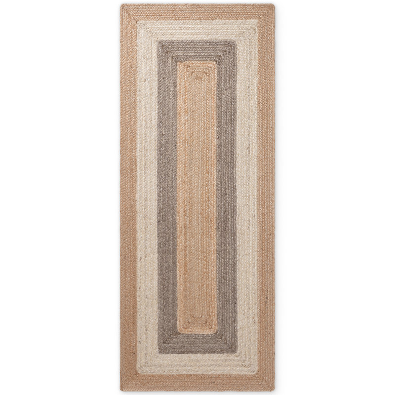 Hanse Home Juno Fusion - Jute Rug, Natural Rug for Living room, Bedroom, Diningroom, Runner 80 x 200 cm