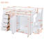 Lit mezzanine pleine grandeur avec options de rangement fonctionnelles - look contemporain pour chambre à coucher avec de grands compartiments blancs
