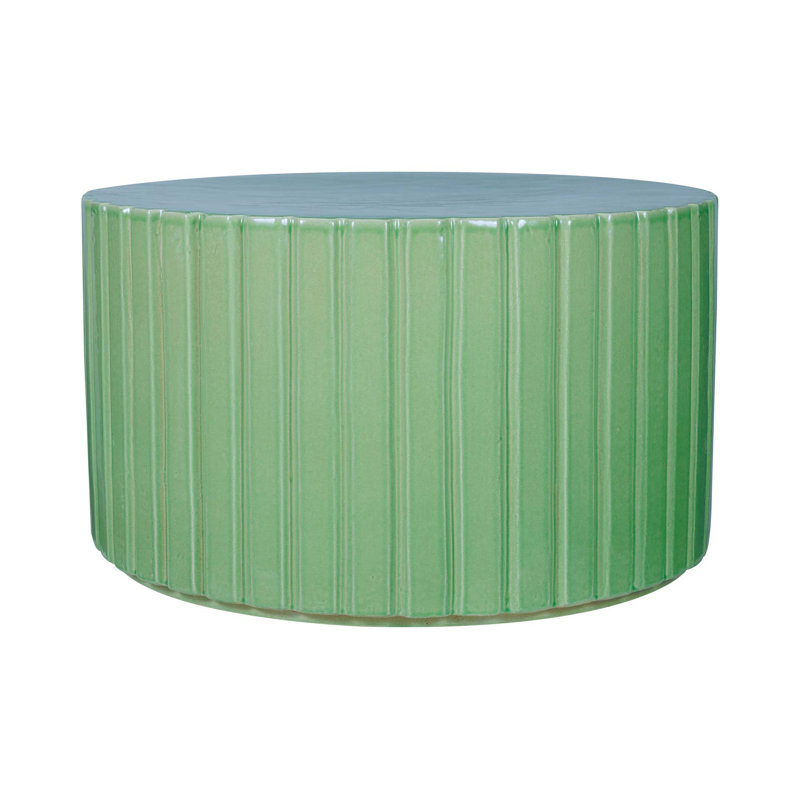 Ceramic Furniture Round Outdoor Coffee Table , 30'' in. W 30'' in. D, Pea