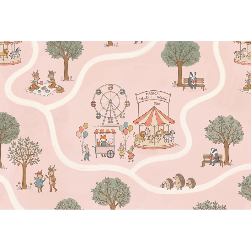Amusement Park, Texturé non collé, 100 po x 96 po