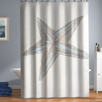 Beachcrest Home Eastbourne Coastal Single Shower Curtain