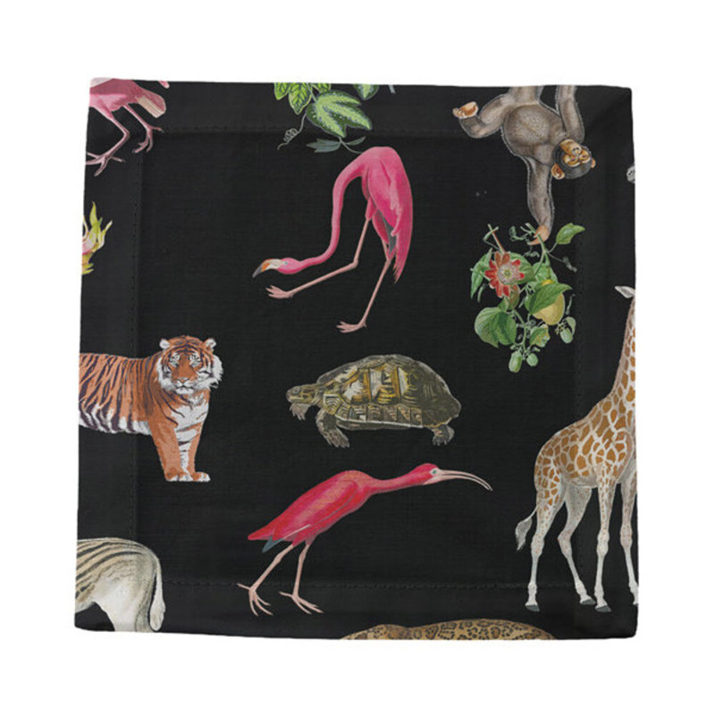 Exotix Square Napkins, Black
