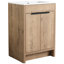 Meuble-lavabo autoportant de 24 po, 2 portes à fermeture douce, rangement pour meuble-lavabo, meuble-lavabo sans comptoir, tablettes intérieures réglables, fabrication en contreplaqué, armoire imitation surface de couleur chêne, non
