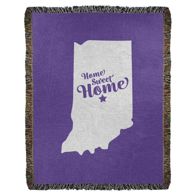 Jeté en coton tissé indianapolis doux, l 37 po x L 52 po, Mauve