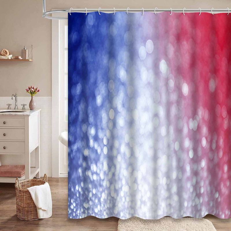 Rideau de douche blanc imperméable, rideaux de douche pour la salle de bain avec 12 crochets, L 72 po x l 72 po