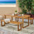 Piece Patio Dining Sets, Solid Acacia Wood Rustic Farmhouse Outdoor-2025830649