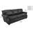 Speroni 100" Genuine Leather Rolled Arm Sofa-20119935