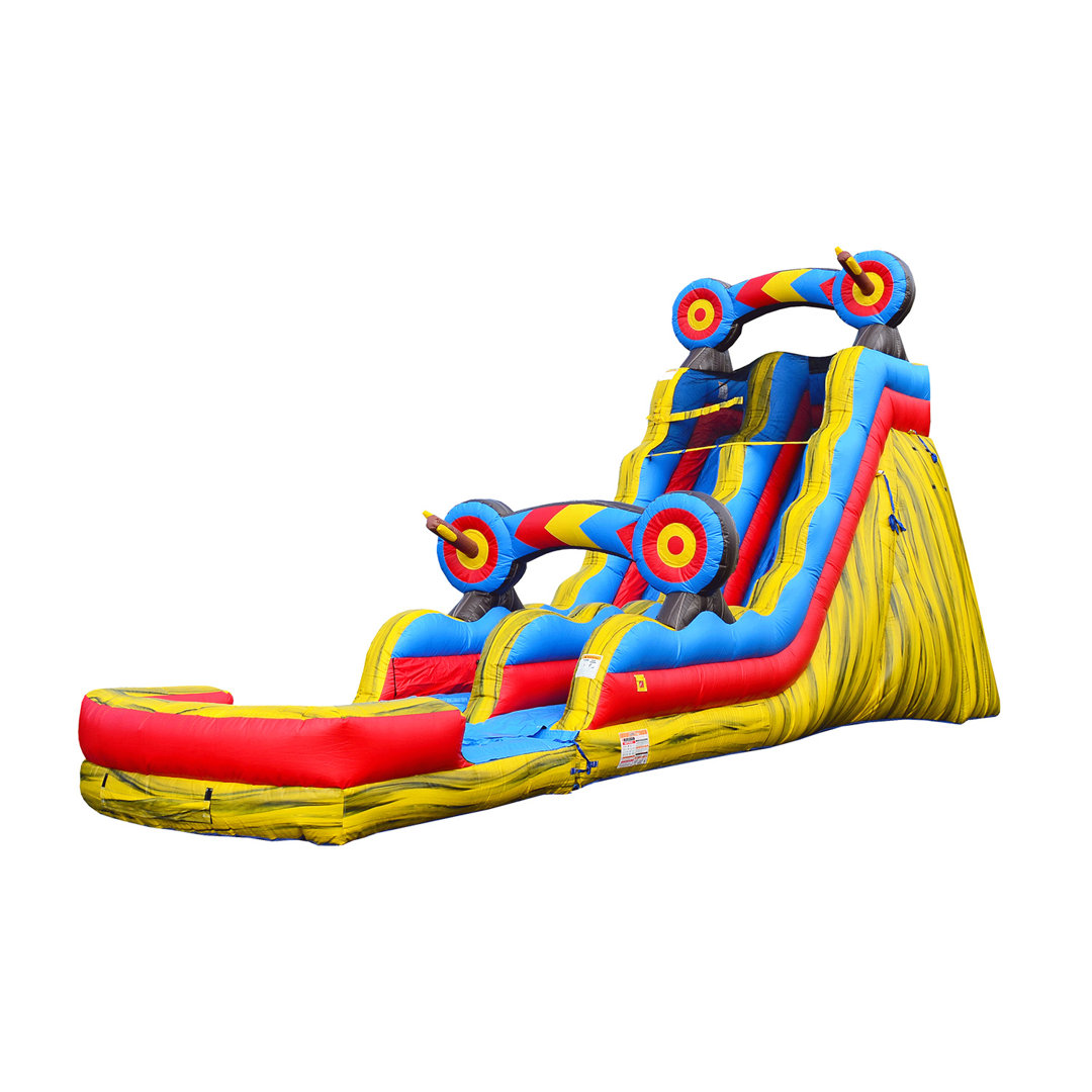 JumpOrange 19 FT Target Commercial Grade Inflatable Water Slide with Pool (with Blower) JumpOrange
