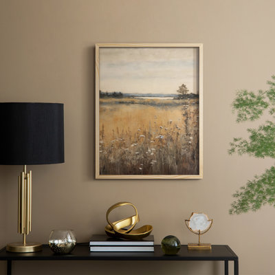 «Vintage Landscape XIX», reproduction encadrée - bois massif